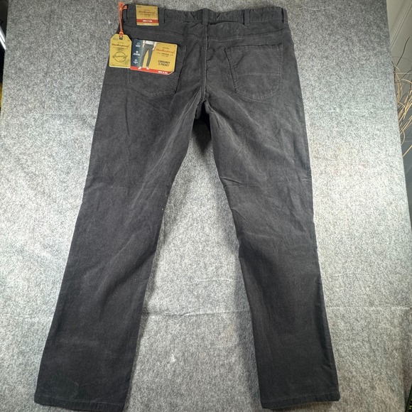 Weatherproof Vintage Mens Iron Gray 38x32 Corduroy 5 Pocket Straight Fit Pants - Picture 12 of 16